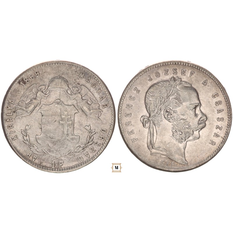 Ferenc József 1 forint 1869 GyF